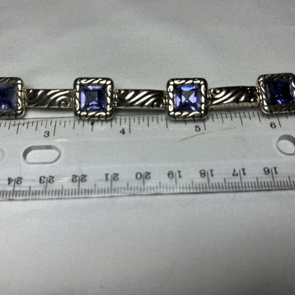 Elegant Brighton Silver and Purple Bracelet